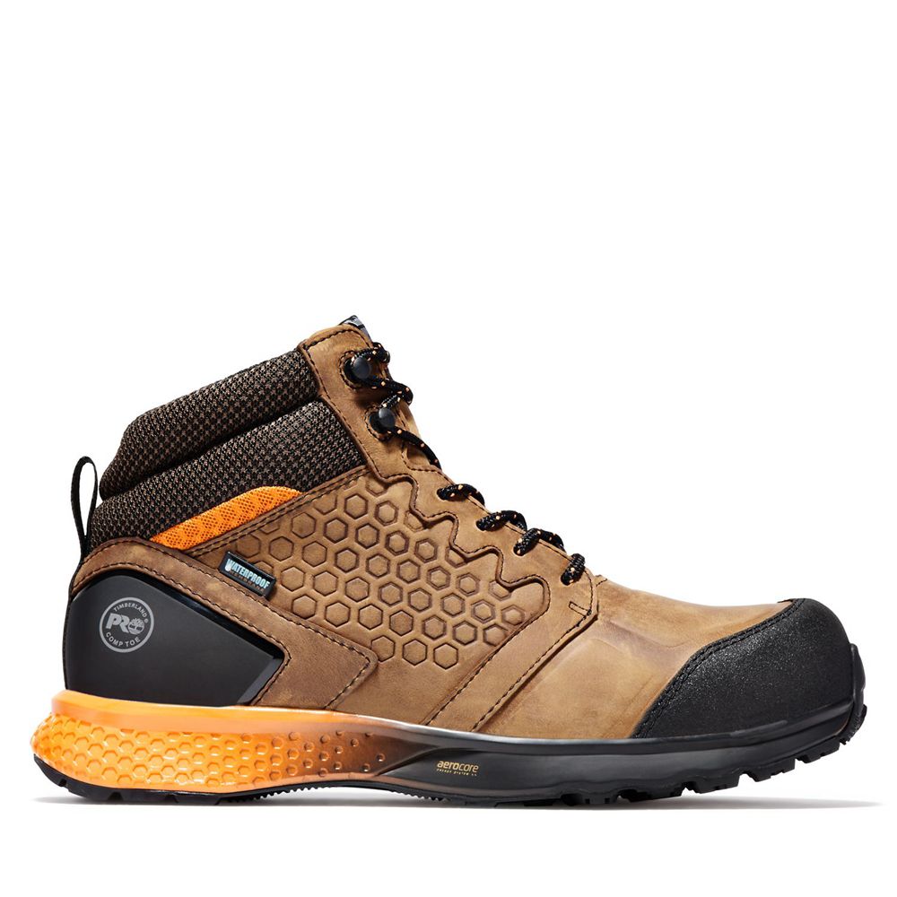 Bocanci De Muncă Timberland Barbati Maro/Negrii - Pro® Reaxion Comp Toe - Romania - WVICDY267